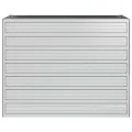 vidaXL Garten Hochbeet Pflanzkasten Pflanzbeet Gemüsebeet Blumenbeet Blumenkasten Frühbeet Gartenbeet Blumenkübel Pflanzkübel 100x40x77cm Verzinkter Stahl Silbern - Thumbnail 9