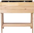 dobar 58176FSCe breites Hochbeet aus Holz mit Ablageboden - Frühbeet Bausatz für Gemüse - Kräuter im Garten und Balkon - L (80 x 40 x 78 cm)- Natur - Thumbnail 2