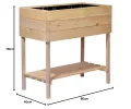 dobar 58176FSCe breites Hochbeet aus Holz mit Ablageboden - Frühbeet Bausatz für Gemüse - Kräuter im Garten und Balkon - L (80 x 40 x 78 cm)- Natur - Thumbnail 10