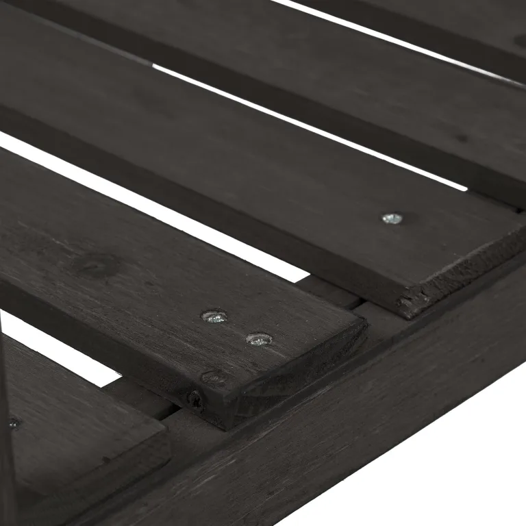 Relaxdays Hochbeet, Folie, Ablage, HxBxT: 80 x 74 x 38 cm, Garten, Balkon & Terrasse, Pflanztisch, Tannenholz, schwarz – Bild 9