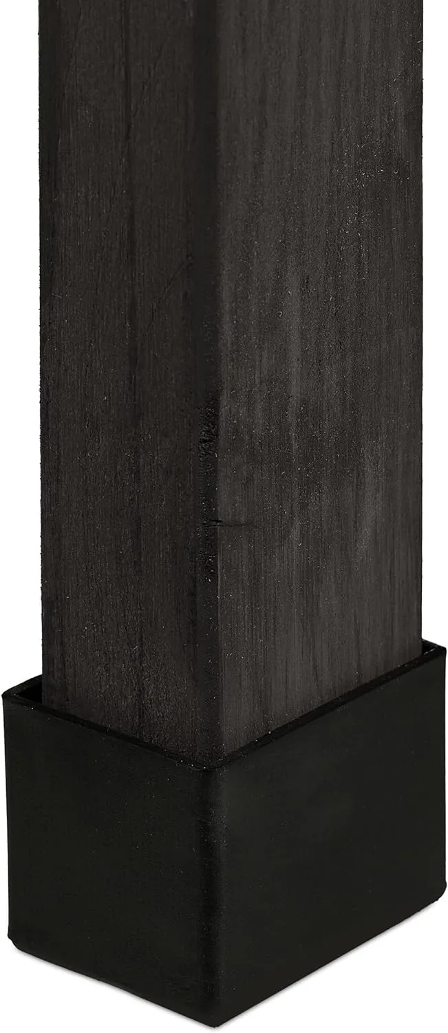 Relaxdays Hochbeet, Folie, Ablage, HxBxT: 80 x 74 x 38 cm, Garten, Balkon & Terrasse, Pflanztisch, Tannenholz, schwarz – Bild 10