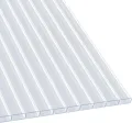 KARAT Verbinder für Hohlkammerplatten, Stegplatten, Doppelstegplatten - H-Profil - 121cm Länge - Verbindungsprofil (Verbinder 4 mm, Transparent) - Thumbnail 1