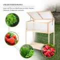 empasa Hochbeet Blumenkasten Kräuterbeet Frühbeet Pflanzkübel Pflanzkasten aus Holz für Garten, Balkon und Terrasse, Ausführung:Deluxe - 84 x 95 x 103/95 cm - Thumbnail 4