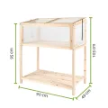 empasa Hochbeet Blumenkasten Kräuterbeet Frühbeet Pflanzkübel Pflanzkasten aus Holz für Garten, Balkon und Terrasse, Ausführung:Deluxe - 84 x 95 x 103/95 cm - Thumbnail 7