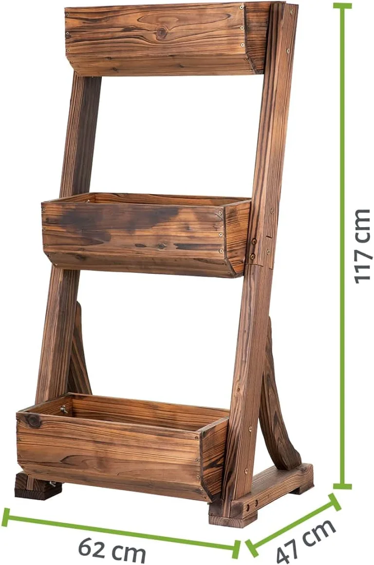 empasa Hochbeet Blumenkasten Kräuterbeet Frühbeet Pflanzkübel Pflanzkasten aus Holz für Garten, Balkon und Terrasse, Ausführung:Raise 3-62 x 47 x 119 cm – Bild 6
