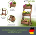 empasa Hochbeet Blumenkasten Kräuterbeet Frühbeet Pflanzkübel Pflanzkasten aus Holz für Garten, Balkon und Terrasse, Ausführung:Raise 3-62 x 47 x 119 cm - Thumbnail 2