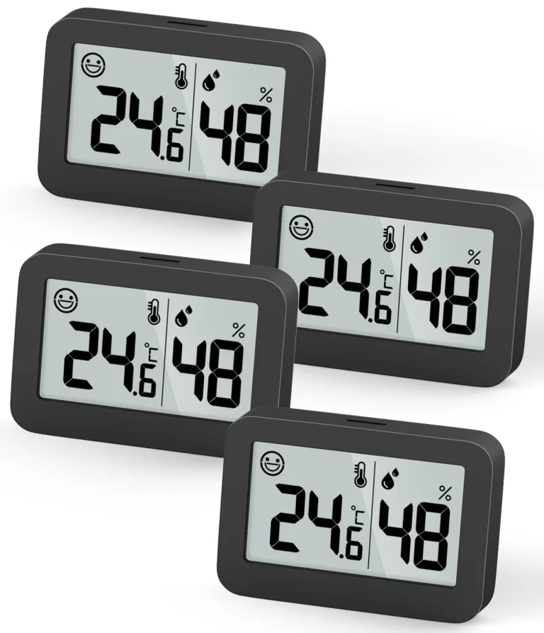 DOOMAY Mini Innenthermometer, Feuchtigkeitsmessgerät mit Celsius (℃), Luftfeuchtigkeitsmesser, digitaler Temperaturmonitor für Gewächshaus, Babyzimmer, Keller, Reptilienbrüter – Bild 9