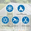 Hohlkammerstegplatten für Gewächshaus Garten Treibhaus Ersatzplatten 14x Polycarbonat Doppelstegplatte (1210 x 605 x 4mm) =10,25 m² - Thumbnail 5