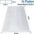 Hohlkammerstegplatten für Gewächshaus Garten Treibhaus Ersatzplatten 14x Polycarbonat Doppelstegplatte (1210 x 605 x 4mm) =10,25 m² - Thumbnail 9