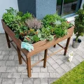 matrasa Eckhochbeet aus Fichtenholz - Hochbeet in L-Form für Kräuter & Gemüse 120x120x90cm - Thumbnail 7