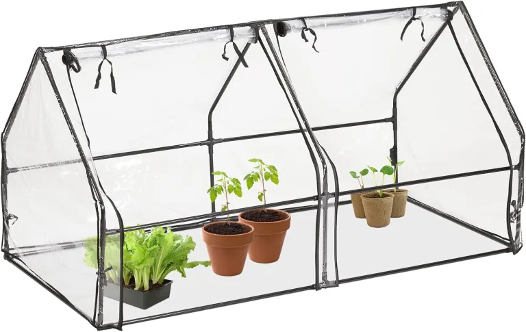 Relaxdays Folienfrühbeet, HxBxT: 92 x 180 x 92 cm, 2 Türen, Frühbeet & Aufzucht, Gewächshaus, PVC Folie, transparent – Bild 1