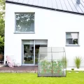 Relaxdays Tomatengewächshaus, PVC-Folie, HBT: 215 x 200 x 100 cm, begehbares Foliengewächshaus, transparent/schwarz - Thumbnail 2