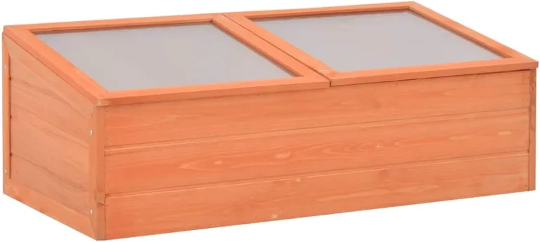 Mogou Gewächshaus, Wintergarten Bausatz, Tomatenhaus, Treibhaus, Garten, Greenhouse, Gartengewächshäuser, Anlehngewächshaus, Holz 100x50x34 cm – Bild 1