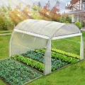 VOUNOT® Gewächshaus Foliengewächshaus, Seitenwände Aufrollbar Winterfest, Tomatenhaus Folientunnel, 3x3x2m 9m², Weiß - Thumbnail 4