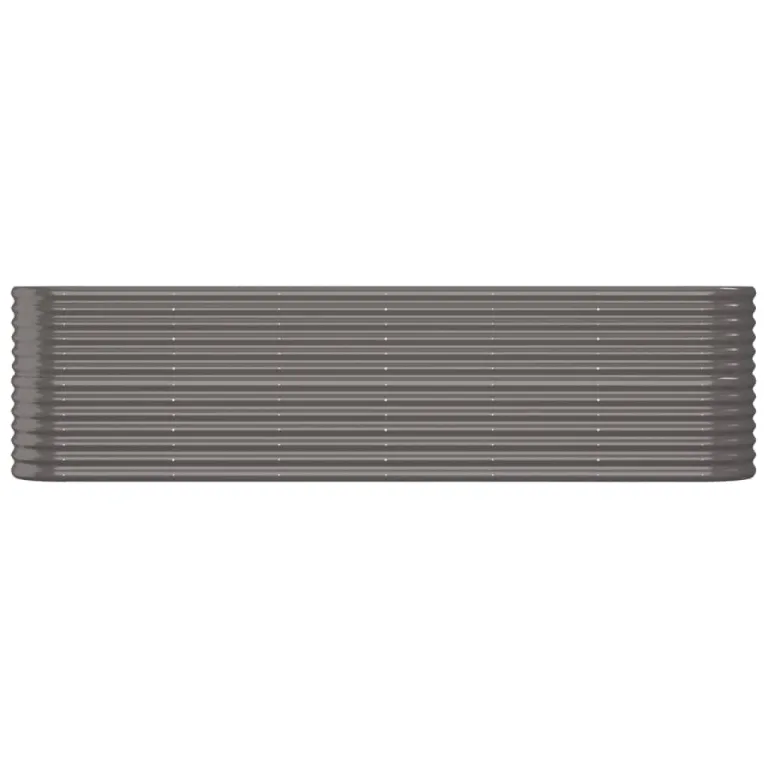 vidaXL Hochbeet, Wetterfestes Hochbeet für Garten Balkon Terrasse, Kräuterhochbeet zum Selber Bauen, Pflanzkasten aus Metall, Verzinkter Stahl Grau – Bild 5