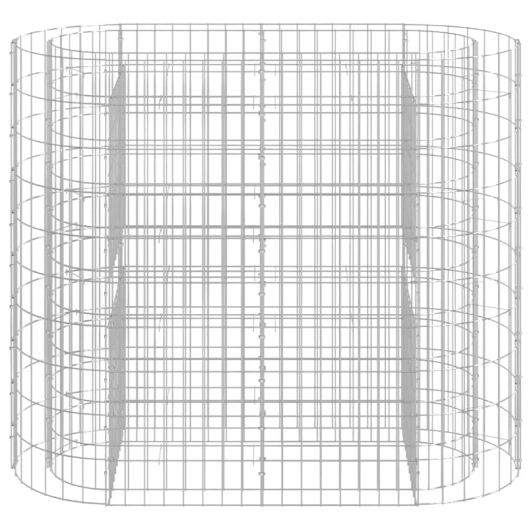 vidaXL Gabionen Hochbeet Steinkorb Pflanzkorb Gabionenkorb Pflanzkasten Pflanzkübel Pflanzbeet Garten Verzinktes Eisen 120x50x100 cm – Bild 5