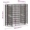 vidaXL Gabionen Hochbeet Steinkorb Pflanzkorb Gabionenkorb Pflanzkasten Pflanzkübel Pflanzbeet Garten Verzinktes Eisen 120x50x100 cm - Thumbnail 3