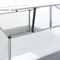INLIFE Garten-Hochbeet mit Gewächshaus 100x100x85 cm Silber - Thumbnail 6