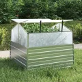 INLIFE Garten-Hochbeet mit Gewächshaus 100x100x85 cm Silber - Thumbnail 8