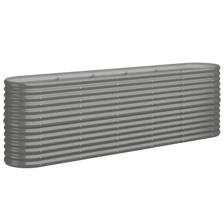 vidaXL Hochbeet, Wetterfestes Hochbeet für Garten Balkon Terrasse, Kräuterhochbeet zum Selber Bauen, Pflanzkasten aus Metall, Pulverbeschichteter Stahl Grün – Bild 8