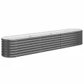 vidaXL Hochbeet, Wetterfestes Hochbeet für Garten Balkon Terrasse, Kräuterhochbeet zum Selber Bauen, Pflanzkasten aus Metall, Pulverbeschichteter Stahl Grün - Thumbnail 7