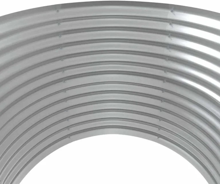 vidaXL Hochbeet, Wetterfestes Hochbeet für Garten Balkon Terrasse, Kräuterhochbeet zum Selber Bauen, Pflanzkasten aus Metall, Verzinkter Stahl Grau – Bild 5