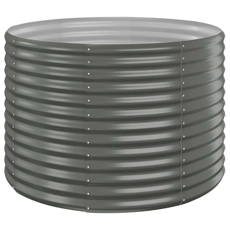 vidaXL Hochbeet, Wetterfestes Hochbeet für Garten Balkon Terrasse, Kräuterhochbeet zum Selber Bauen, Pflanzkasten aus Metall, Verzinkter Stahl Grün – Bild 9