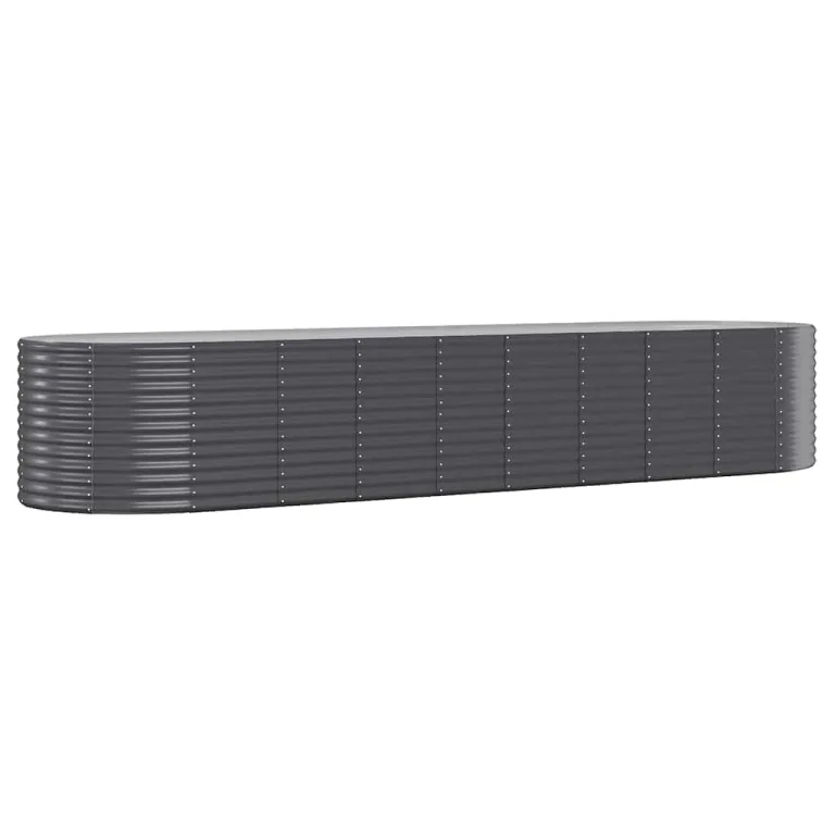 vidaXL Hochbeet, Wetterfestes Hochbeet für Garten Balkon Terrasse, Kräuterhochbeet zum Selber Bauen, Pflanzkasten aus Metall, Verzinkter Stahl Grün – Bild 10