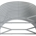 vidaXL Hochbeet, Wetterfestes Hochbeet für Garten Balkon Terrasse, Kräuterhochbeet zum Selber Bauen, Pflanzkasten aus Metall, Verzinkter Stahl Grün - Thumbnail 4