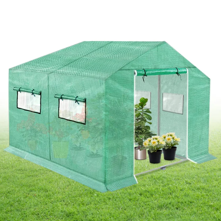 NAIZY Gewächshaus 3x2x2m 6㎡ Gewächshause HDPE+LDPE+Verzinktes Rohr Greenhouse mit Fenster Tomatenhaus Winterfest UV-Schutz für Garten Pflanze, Grün – Bild 1