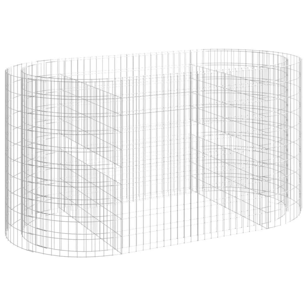vidaXL Gabionen Hochbeet Steinkorb Pflanzkorb Gabionenkorb Pflanzkasten Pflanzkübel Pflanzbeet Garten Verzinktes Eisen 200x100x100 cm - Bild 1