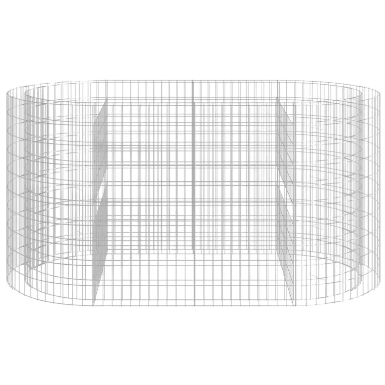 vidaXL Gabionen Hochbeet Steinkorb Pflanzkorb Gabionenkorb Pflanzkasten Pflanzkübel Pflanzbeet Garten Verzinktes Eisen 200x100x100 cm – Bild 5