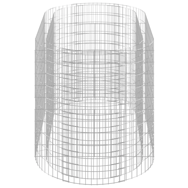 vidaXL Gabionen Hochbeet Steinkorb Pflanzkorb Gabionenkorb Pflanzkasten Pflanzkübel Pflanzbeet Garten Verzinktes Eisen 200x100x100 cm – Bild 6