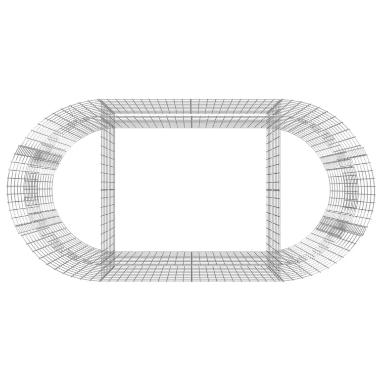 vidaXL Gabionen Hochbeet Steinkorb Pflanzkorb Gabionenkorb Pflanzkasten Pflanzkübel Pflanzbeet Garten Verzinktes Eisen 200x100x100 cm – Bild 7