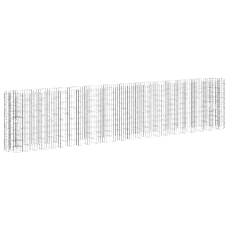 vidaXL Gabionen Hochbeet Steinkorb Pflanzkorb Gabionenkorb Pflanzkasten Pflanzkübel Pflanzbeet Garten Verzinktes Eisen 200x100x100 cm – Bild 9