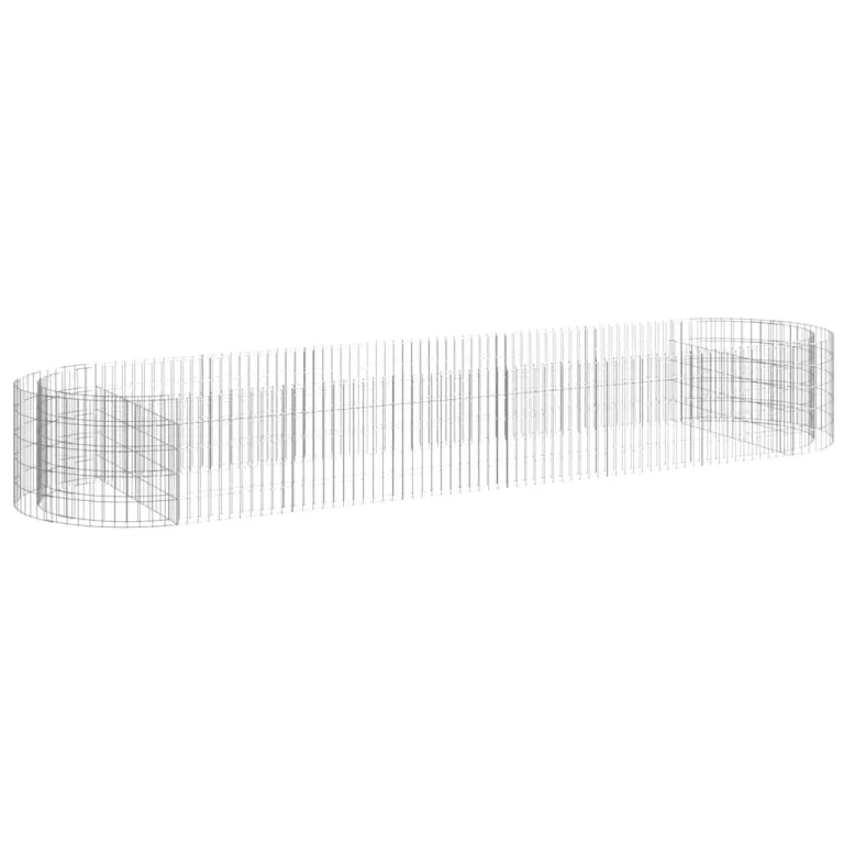 vidaXL Gabionen Hochbeet Steinkorb Pflanzkorb Gabionenkorb Pflanzkasten Pflanzkübel Pflanzbeet Garten Verzinktes Eisen 500x100x50 cm – Bild 8