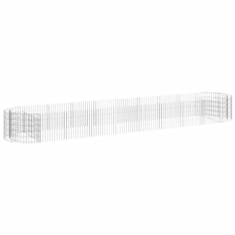 vidaXL Gabionen Hochbeet Steinkorb Pflanzkorb Gabionenkorb Pflanzkasten Pflanzkübel Pflanzbeet Garten Verzinktes Eisen 500x100x50 cm – Bild 1