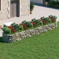 vidaXL Gabionen Hochbeet Steinkorb Pflanzkorb Gabionenkorb Pflanzkasten Pflanzkübel Pflanzbeet Garten Verzinktes Eisen 500x100x50 cm - Thumbnail 2