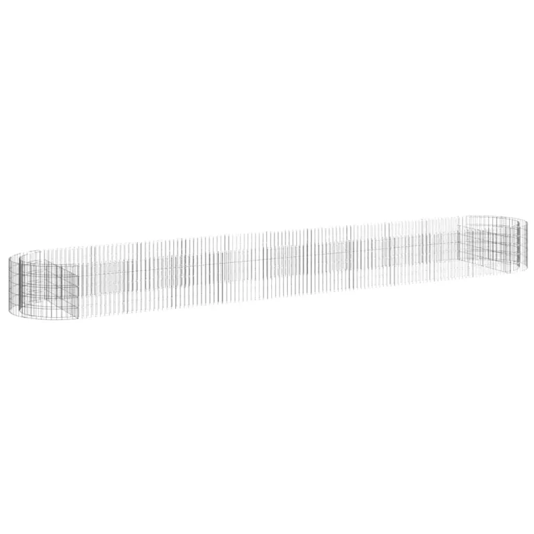 vidaXL Gabionen Hochbeet Steinkorb Pflanzkorb Gabionenkorb Pflanzkasten Pflanzkübel Pflanzbeet Garten Verzinktes Eisen 600x100x50 cm – Bild 1