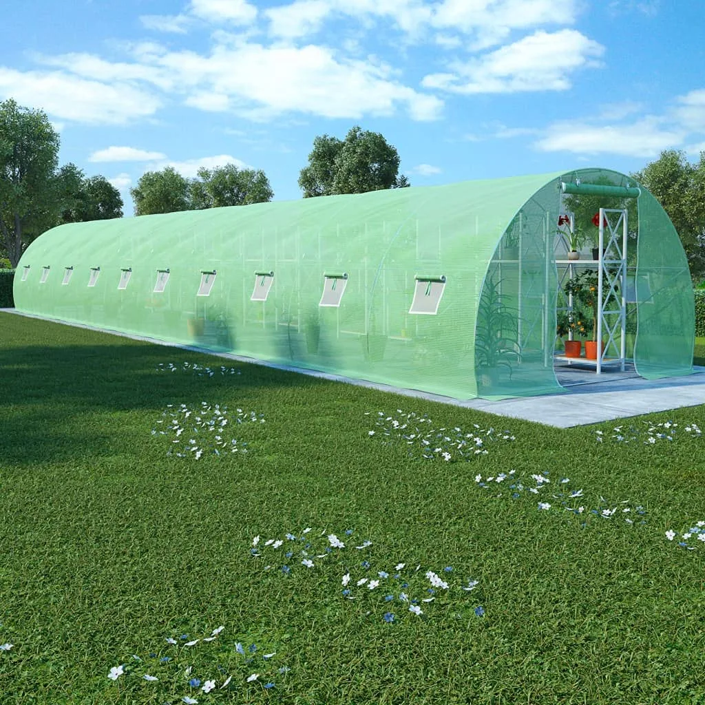 INLIFE Gewächshaus 45 m² 15×3×2 m