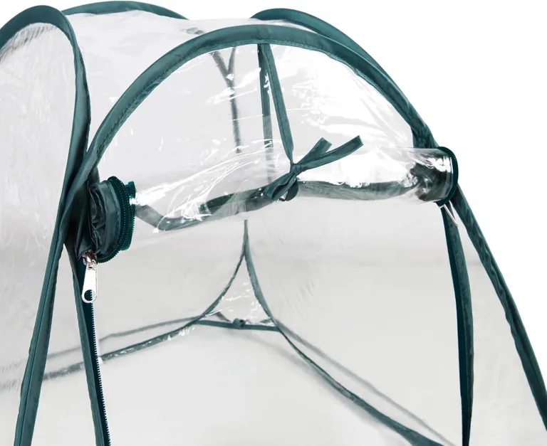 Mini Pop-Up Folien Gewächshaus 60 x 60 cm – Kleines Treibhaus für Gemüse, Blumen & Pilze – Transparentes PVC Überwinterungszelt für Pflanzen – Kein Aufbau Erforderlich – Bild 3
