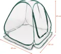 Mini Pop-Up Folien Gewächshaus 60 x 60 cm – Kleines Treibhaus für Gemüse, Blumen & Pilze – Transparentes PVC Überwinterungszelt für Pflanzen – Kein Aufbau Erforderlich - Thumbnail 2
