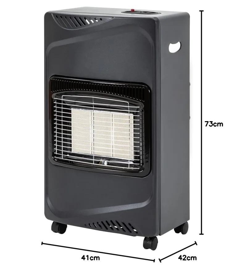 Heidenfeld Gasheizung Inferno GH100 | ???? ???????????????????? ???????????????????????????????? - 4200 Watt - Heizstrahler - Gasheizung für Innenräume - Gasofen - Gasheizer - Gasflaschen bis 15 Kg - Gasschlauch (Schwarz) – Bild 10