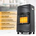Heidenfeld Gasheizung Inferno GH100 | ???? ???????????????????? ???????????????????????????????? - 4200 Watt - Heizstrahler - Gasheizung für Innenräume - Gasofen - Gasheizer - Gasflaschen bis 15 Kg - Gasschlauch (Schwarz) - Thumbnail 2