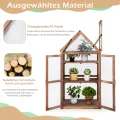 RELAX4LIFE 3 Etagen Hochbeet, Gewächshaus mit 3 Ablagen, Frühbeet aus Tannenholz & Polycarbonat, Pflanzenhaus für Garten Balkon Terrasse, 70,5 x 41 x 133,5 cm - Thumbnail 5