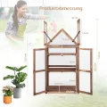 RELAX4LIFE 3 Etagen Hochbeet, Gewächshaus mit 3 Ablagen, Frühbeet aus Tannenholz & Polycarbonat, Pflanzenhaus für Garten Balkon Terrasse, 70,5 x 41 x 133,5 cm - Thumbnail 7