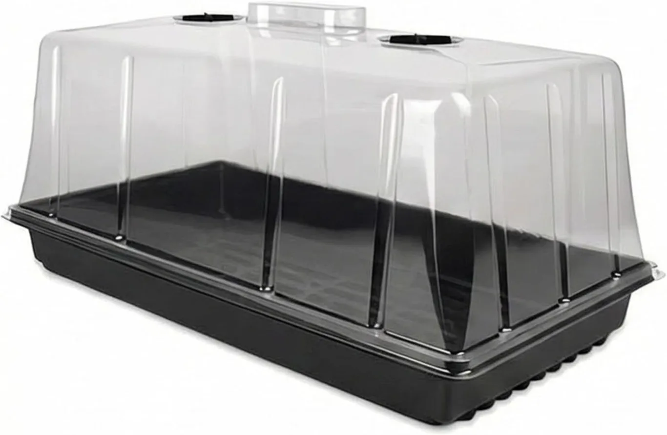 GrowPRO High Dome Zimmergewächshaus, 54x27x25 cm - Anzuchthaus mit verschließbaren Belüftungslöchen, 1 Stück - Bild 1