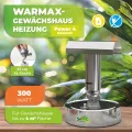 Bio Green Paraffin-Gewächshaus-Heizung WARMAX Power 5 aus Edelstahl | max. 300 Watt | für Gewächshäuser bis 4 m² | max. 7 Tage Brenndauer/Füllung - Thumbnail 3