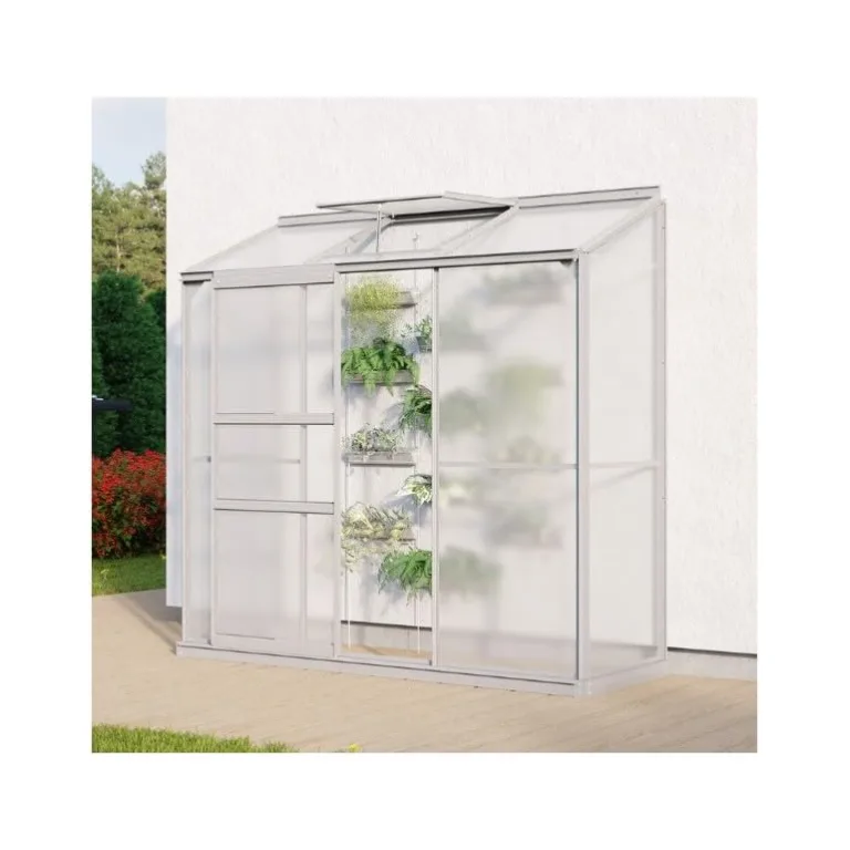 Gewächshaus Vitavia Ida 1300 aus eloxiertem Aluminium und Polycarbonat 4 mm, 69 x 193 H 182 cm Made in Germany – Bild 1