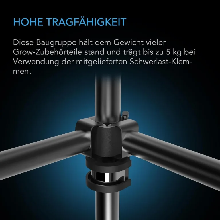 AC Infinity Schwerlast-Grow-Zelt-Montagestangen 60x60 cm, High Airflow CFM Kit Verhindert Einziehen der Wände, Trellis- und Zusatzbeleuchtungs-Montage für alle 60x60 cm Indoor-Grow-Zelte – Bild 5